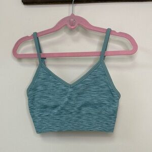 Old Navy Active: Women's Longline Sports Bra in Heather Green, Size XS